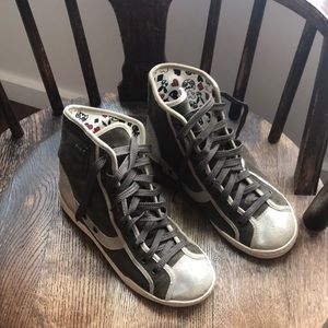 Marc Jacobs Suede Leather High-Top Sneakers Size 38